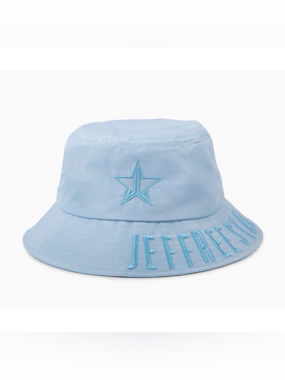 NWOT Jeffree Star Cosmetics blue embroidered bucket hat (OS adult)